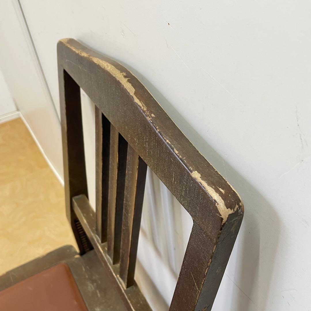 ビンテージ ヤマハ ピアノ椅子 トムソン椅子 背付椅子 チェア アンティーク