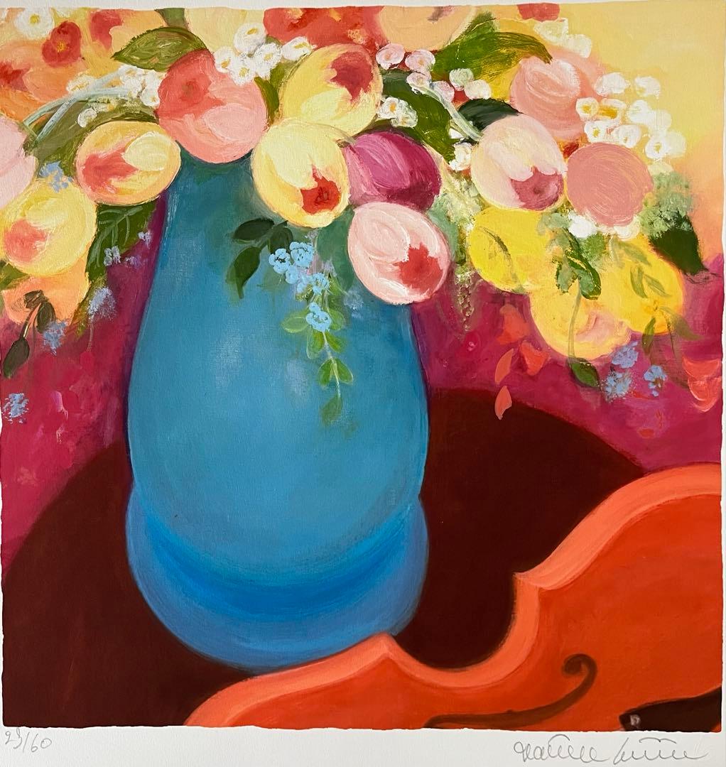 新品額入り版画　47✖️55 ジニー・キム　限定　証明書、直筆サイン、ED 大きめ