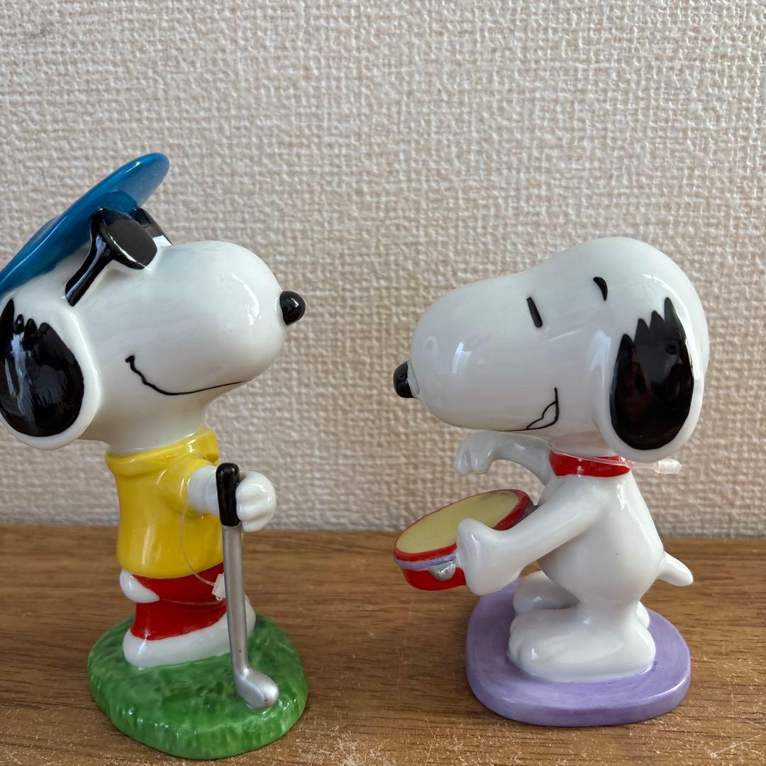 陶器スヌーピー フィギュアセット 音楽とスポーツ