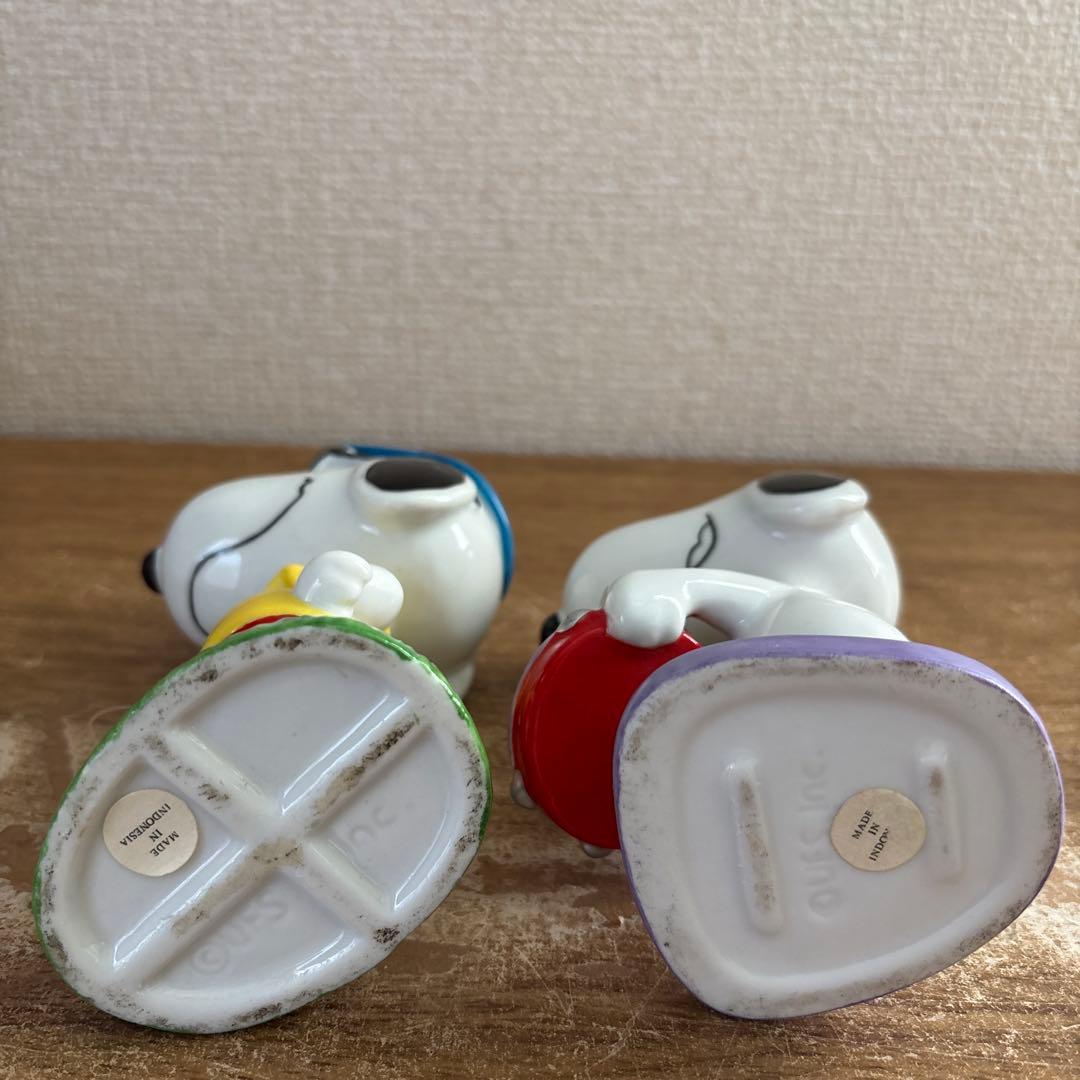 陶器スヌーピー フィギュアセット 音楽とスポーツ
