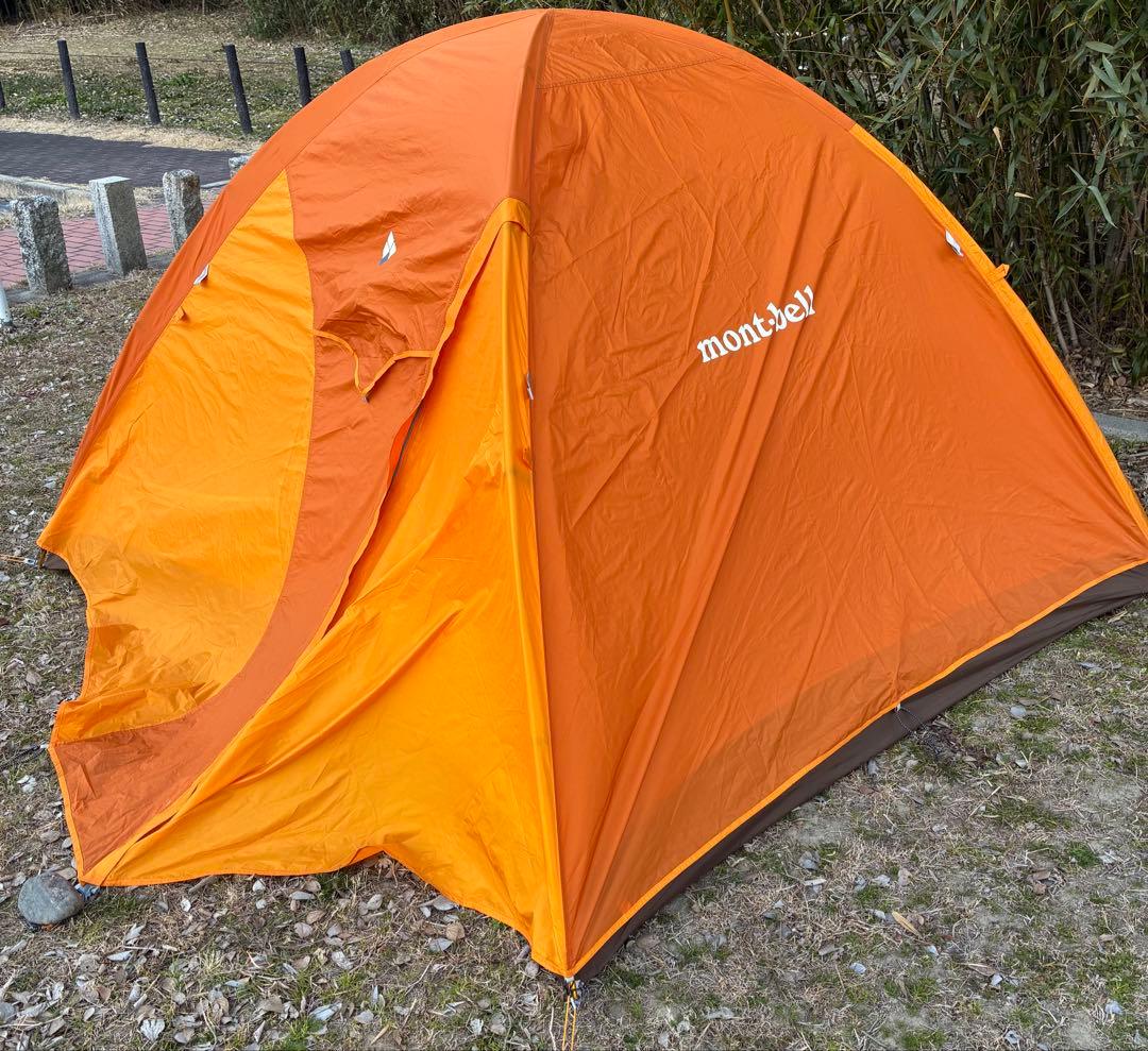 モンベルクロノスドームmont-bell 4人用　オレンジ
