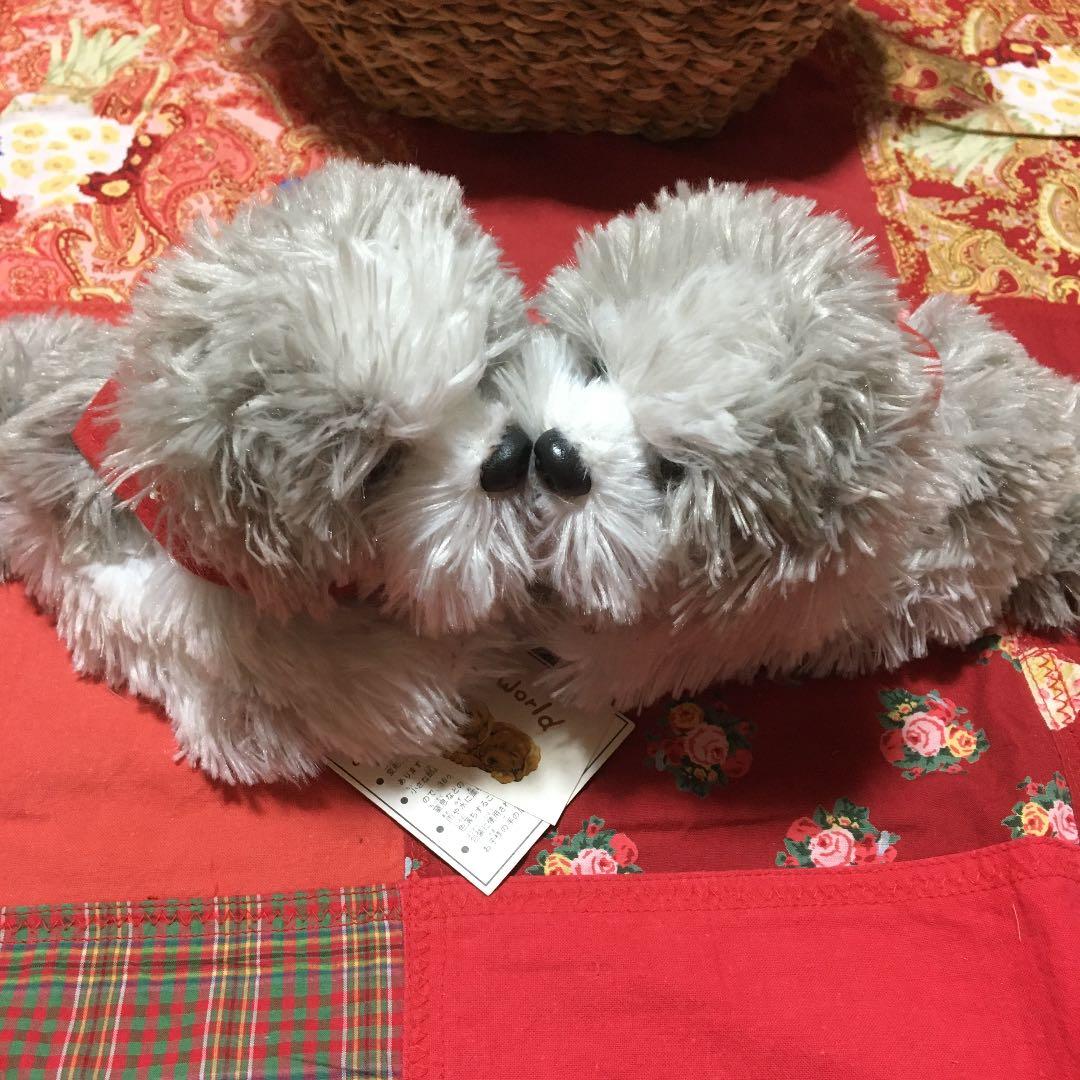 ぬいぐるみ　犬　モフモフ　子犬　クタクタ犬　シーズー　犬　わんちゃんペア