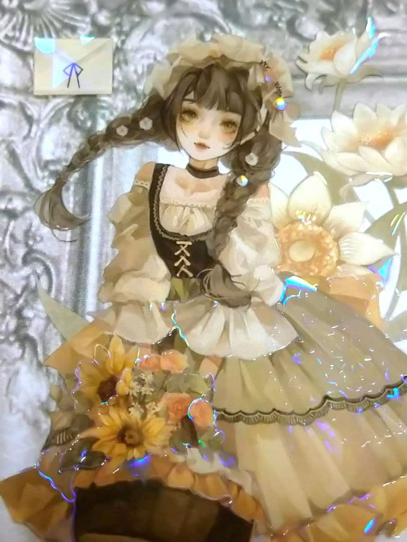 J666＃花姗翩翩(贝壳光)一木一横切り売り海外人物マステ女の子