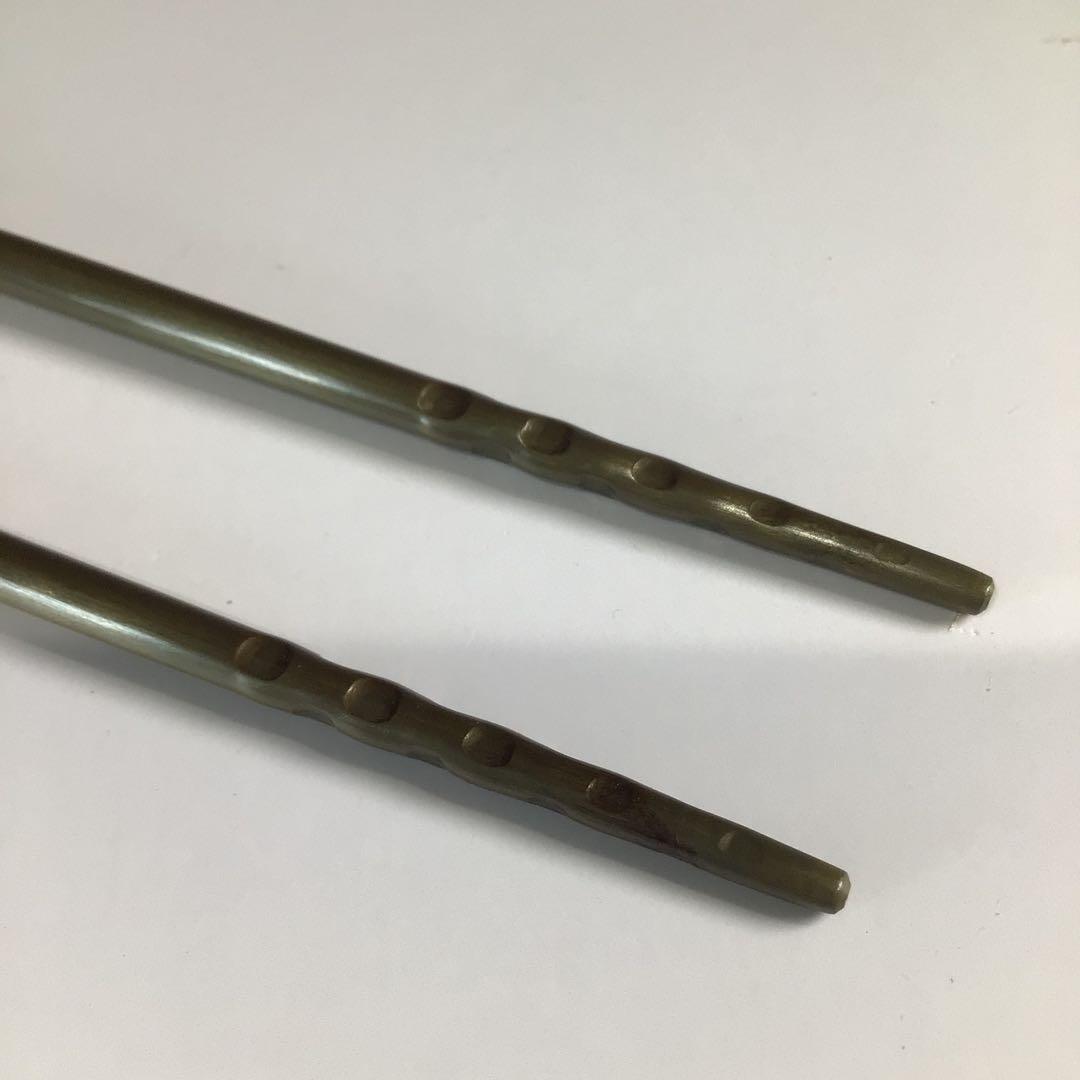 Ｐ６２７　火箸　『木村清五郎造』『菊頭』『四方すかし』『飾火箸』　共箱　茶道具