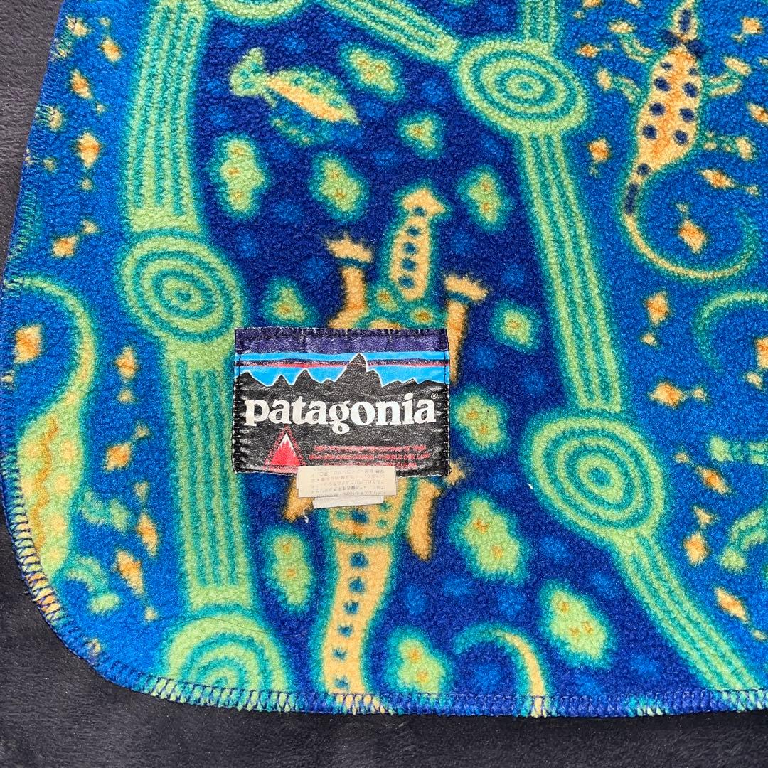 90S ヴィンテージ パタゴニア ワニ柄 クロコダイル フリースブランケット