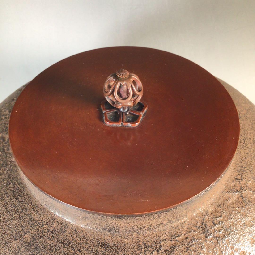 Ｎ６０２　茶釜　『釜師　金森紹栄造』『弾肌』『立口釜』　共箱　茶道具