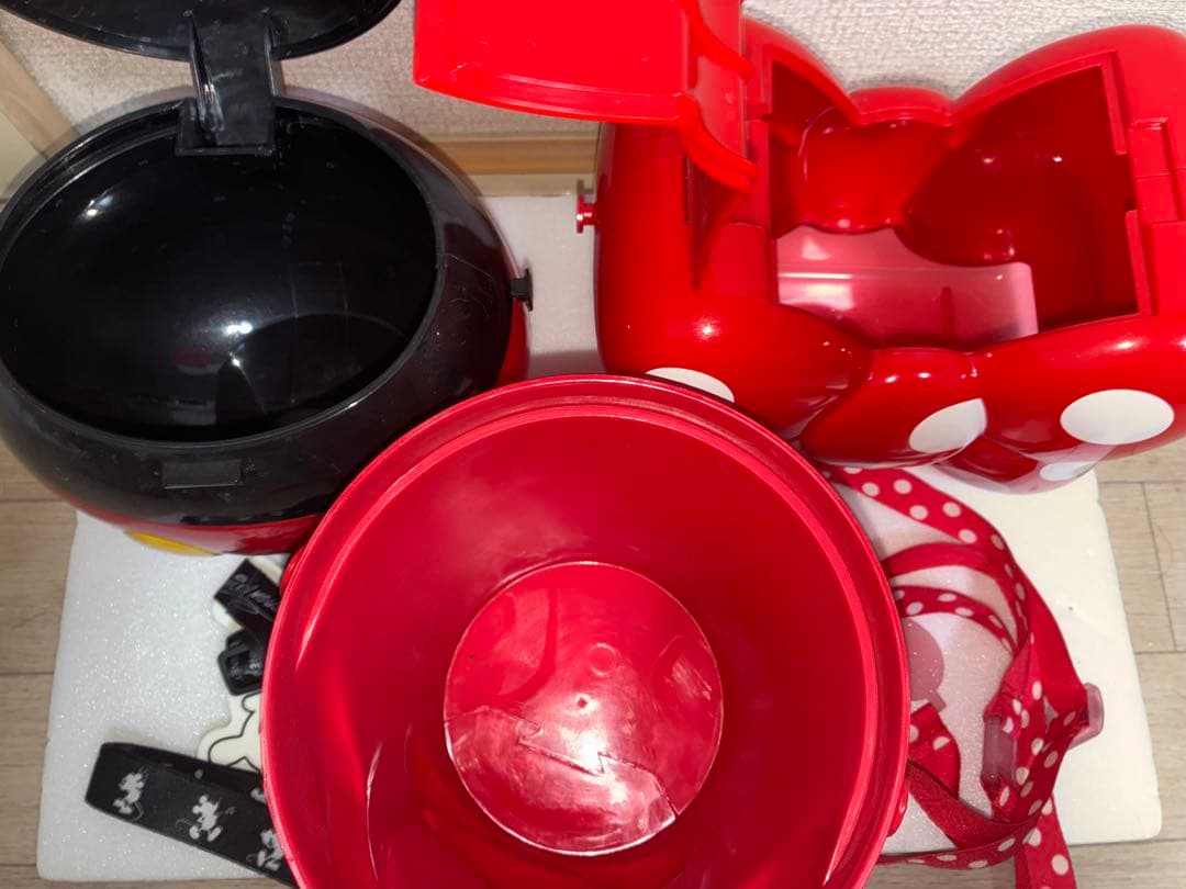 ☆中古品☆ ポップコーンバケット ディズニー ミニー　ミッキー　3点セット