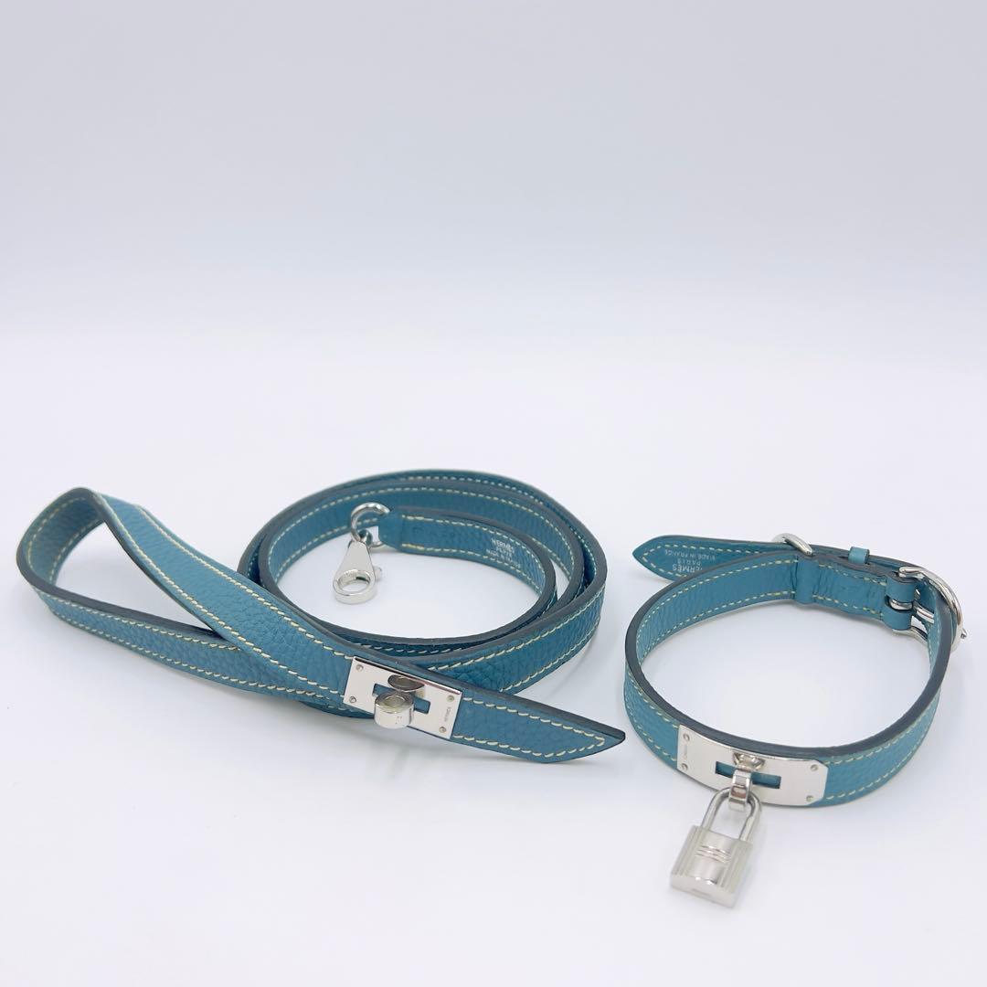 ✨美品✨HERMES ケリー ブルージーン 首輪・リードセット