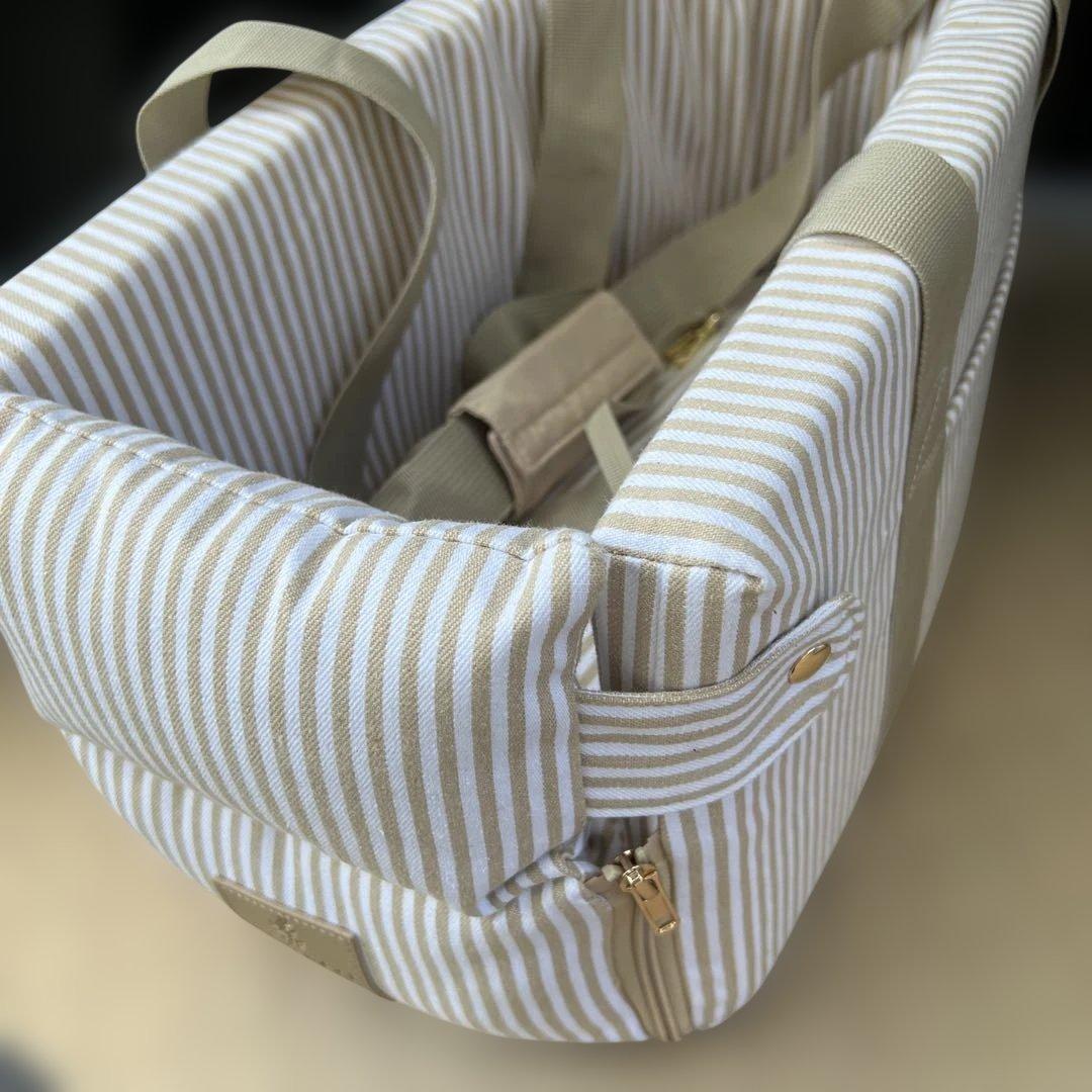 値下中　新品⭐︎モンシェリストライプドライブセンターペットベッド　ドライブベッド