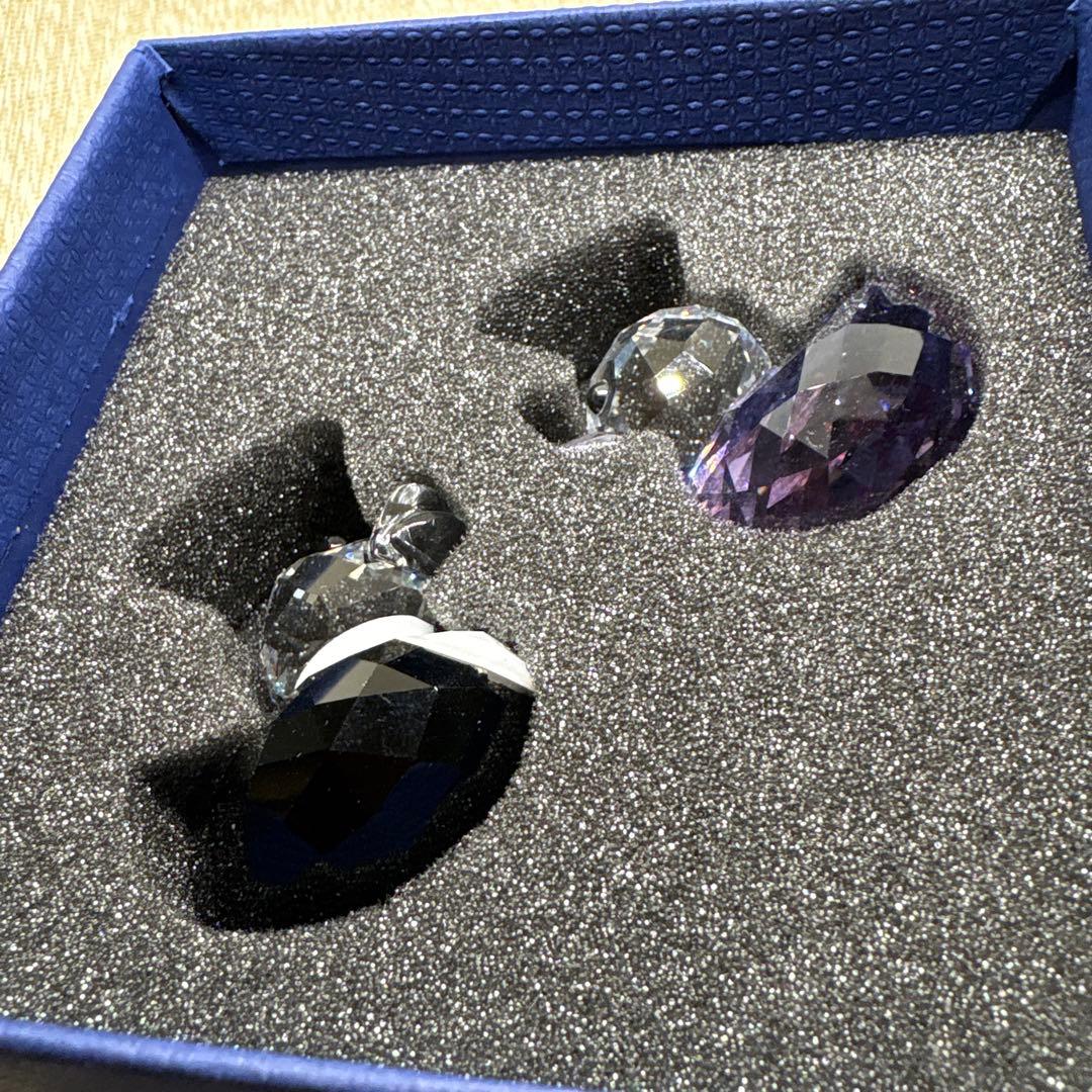 スワロフスキー アヒル型クリスタルフィギュア 2個セット