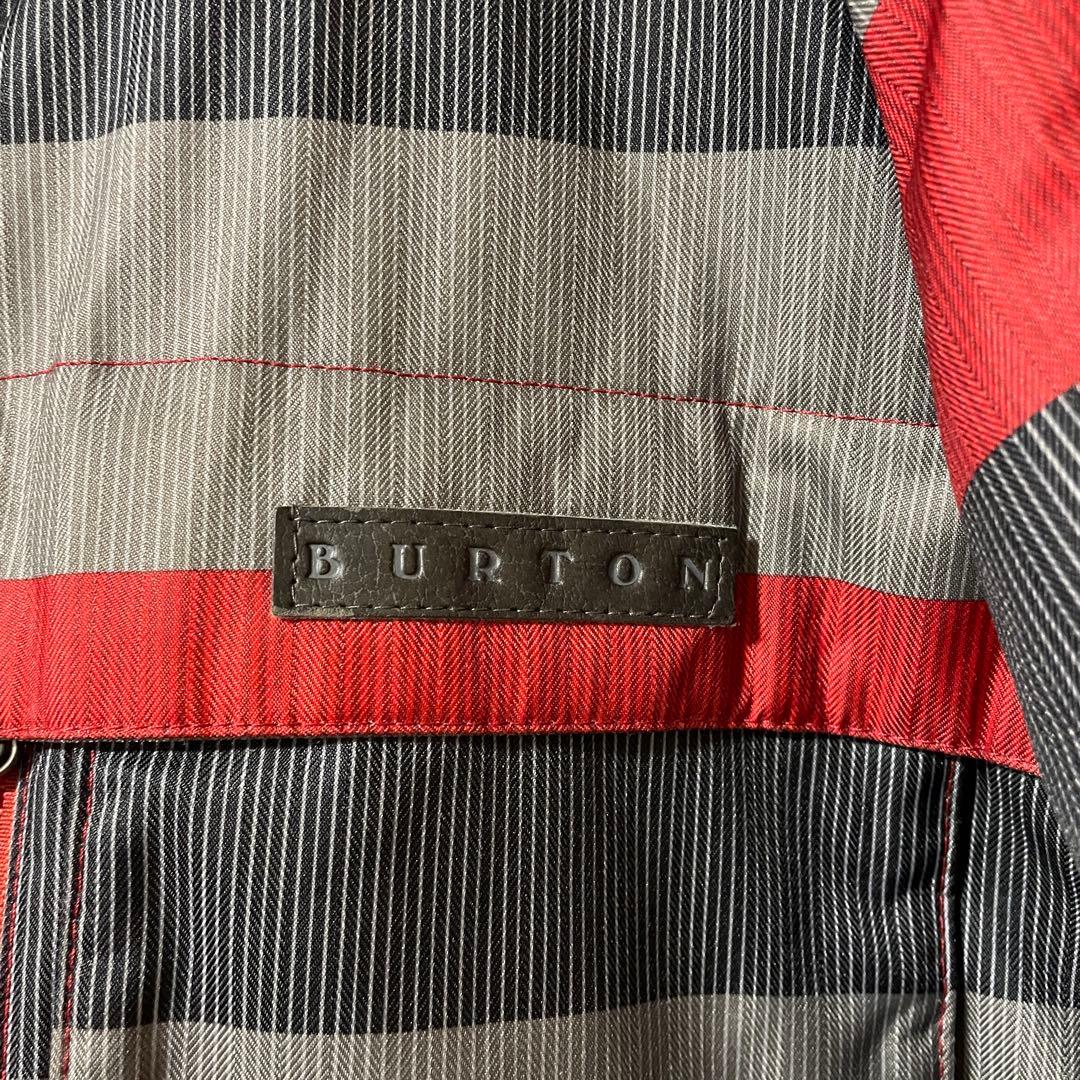 Burtonバートンスキーウェアスノーボードジャケットパーカー灰色グレー赤レッド