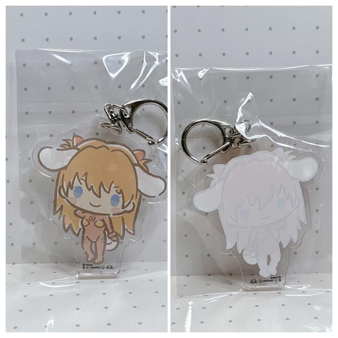 エヴァンゲリオン　シナモロール　缶バッジ　アクリルキーホルダー　全種　希少