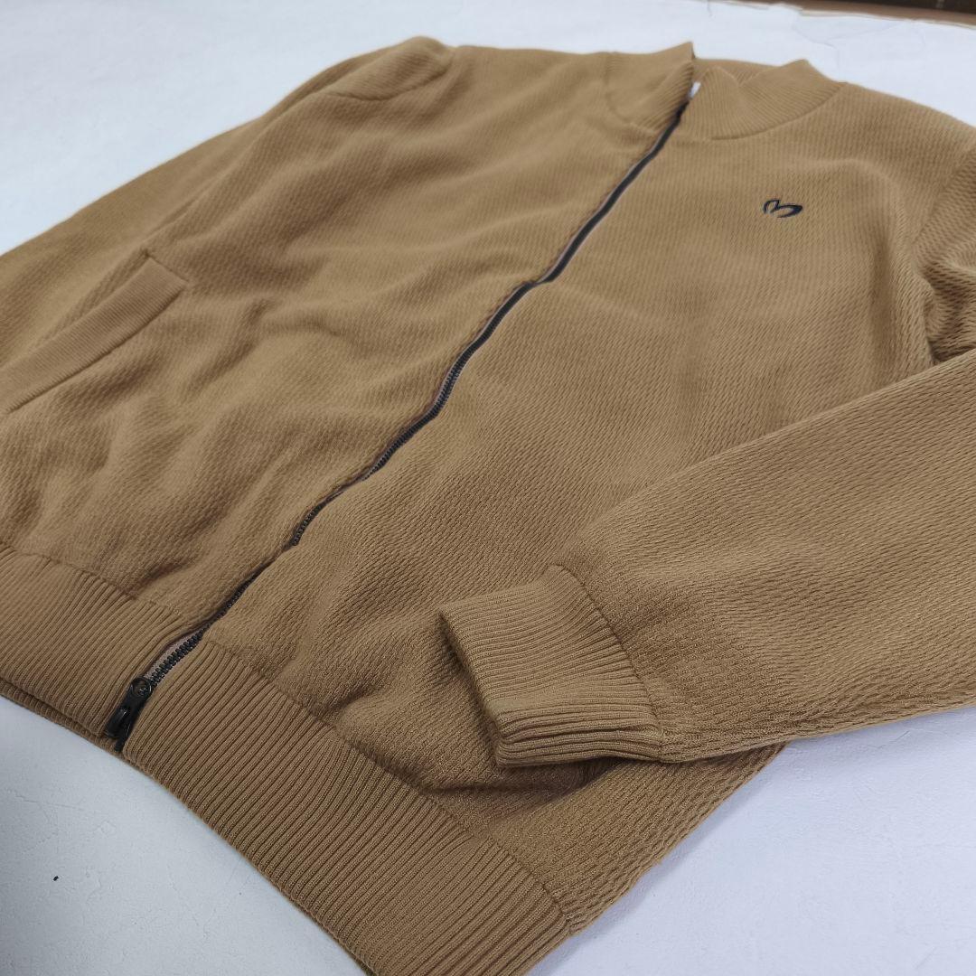 【MASTER BUNNY】ゴルフニットジップジャケットブラウンXL寸p38