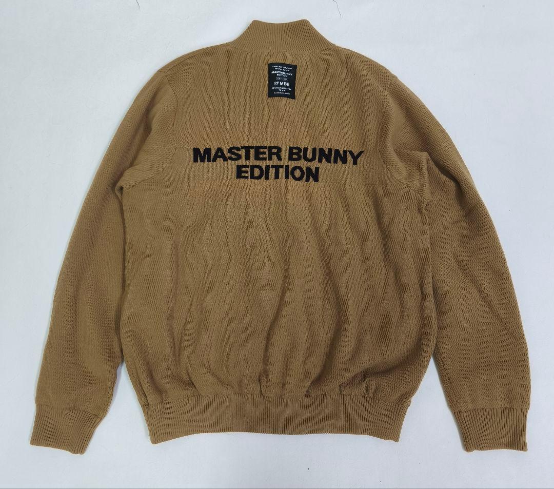 【MASTER BUNNY】ゴルフニットジップジャケットブラウンXL寸p38