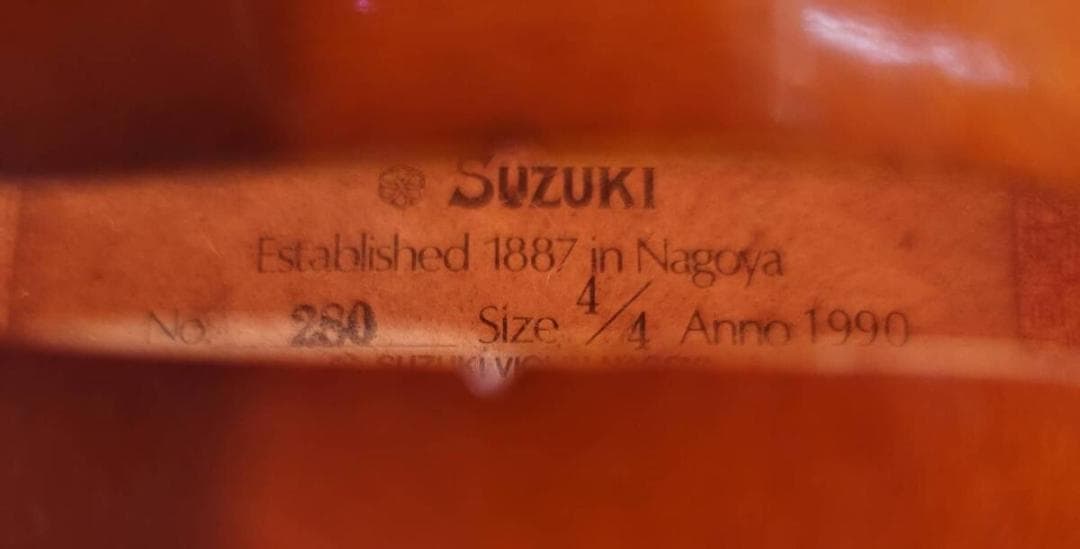現状品 スズキ バイオリン No.280 4/4 1990年製 杉藤弓