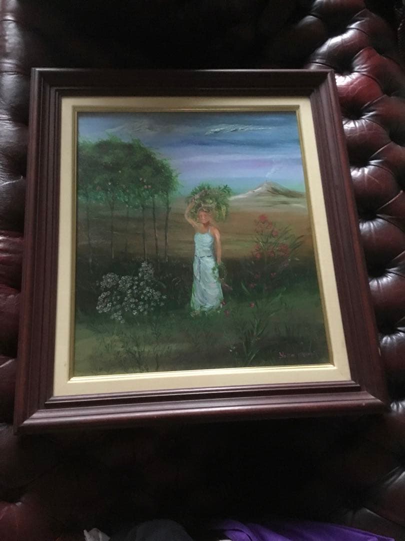 鴨居羊子「実りのヴィーナス」油彩10号 鴨居玲の姉 下着デザイナー ◆貴重肉筆作