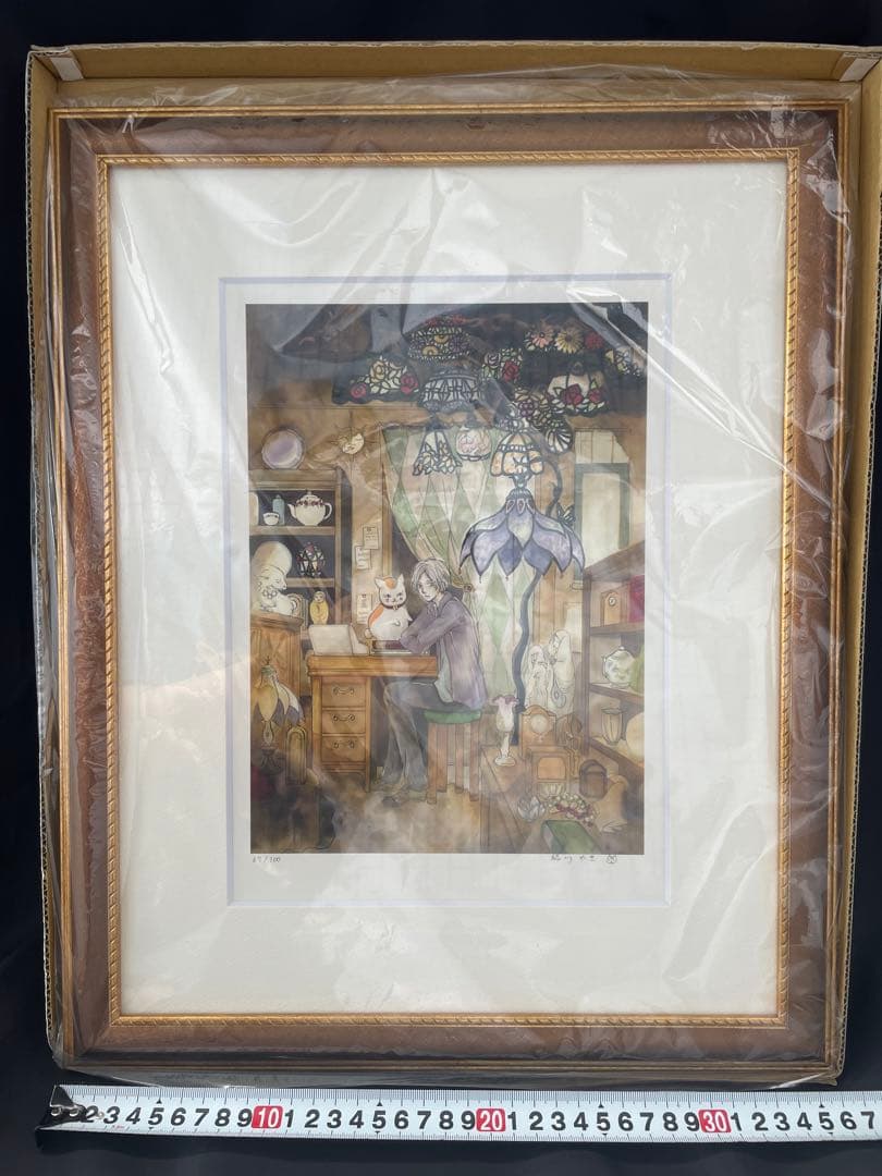 夏目友人帳 大原画展 複製原画 ニャンコ先生 版画