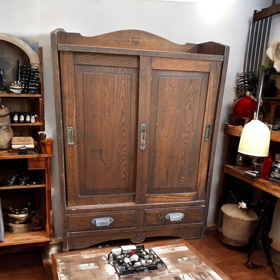 ヴィンテージ　古道具　飾り棚　戸棚　本箱