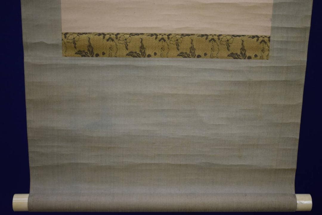 真作/中井藍江/柿と鳥図/桐題箱付/布袋屋掛軸HH-918