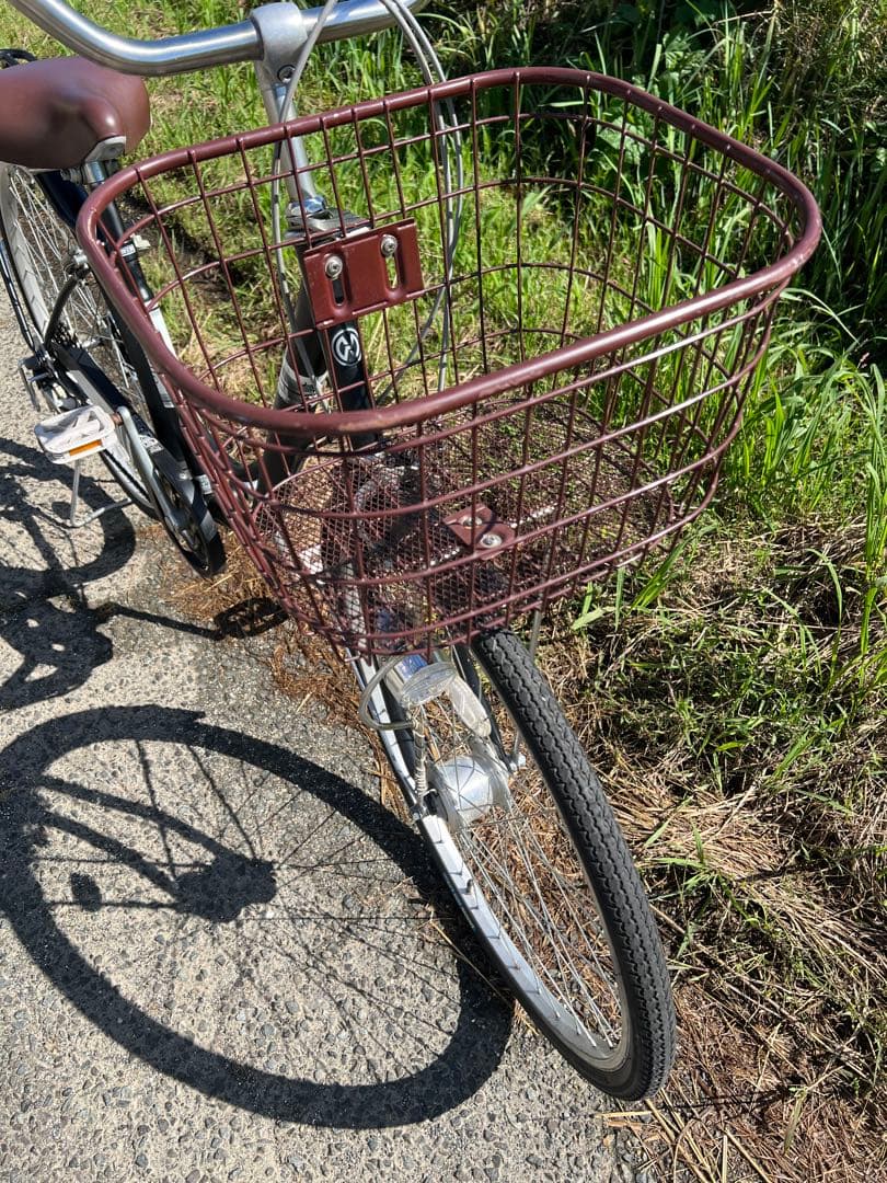 名古屋市内お届け無料26インチシティサイクル 黒 前カゴ付き