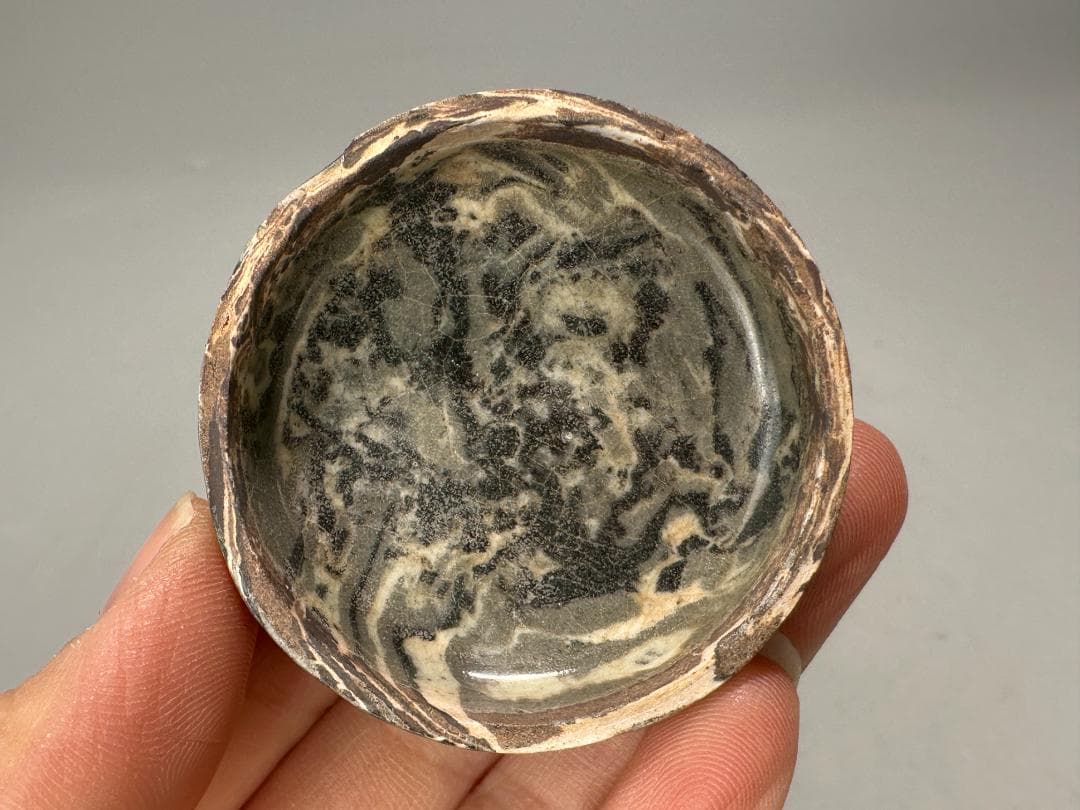 朝鮮古美術　15～16世紀　李朝時代 粉青沙器　練上　絞胎　小合　香合韓国美術