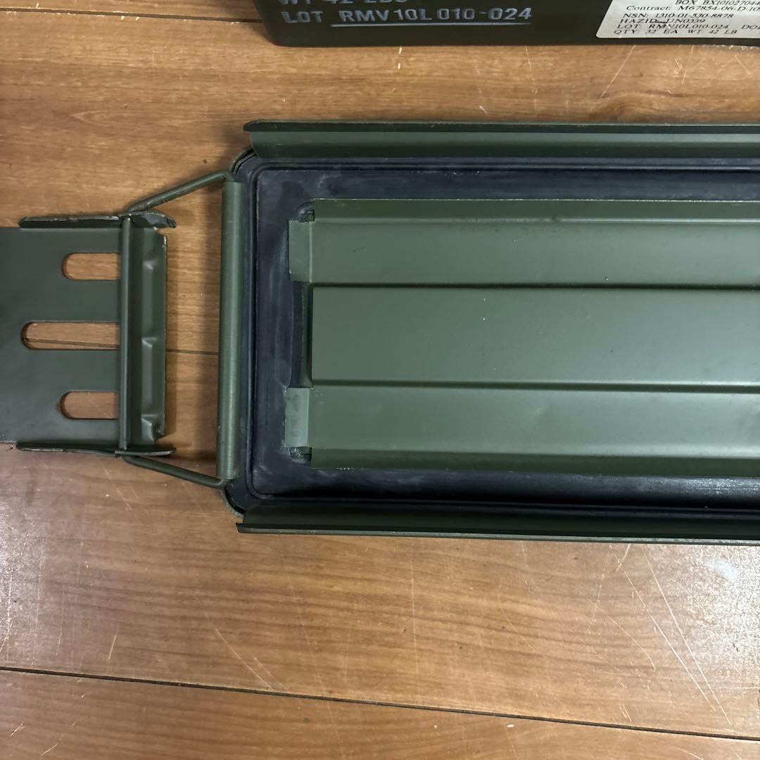米軍　実物　AMMO BOX 40mm 32CARTRIDGES 弾薬箱　②