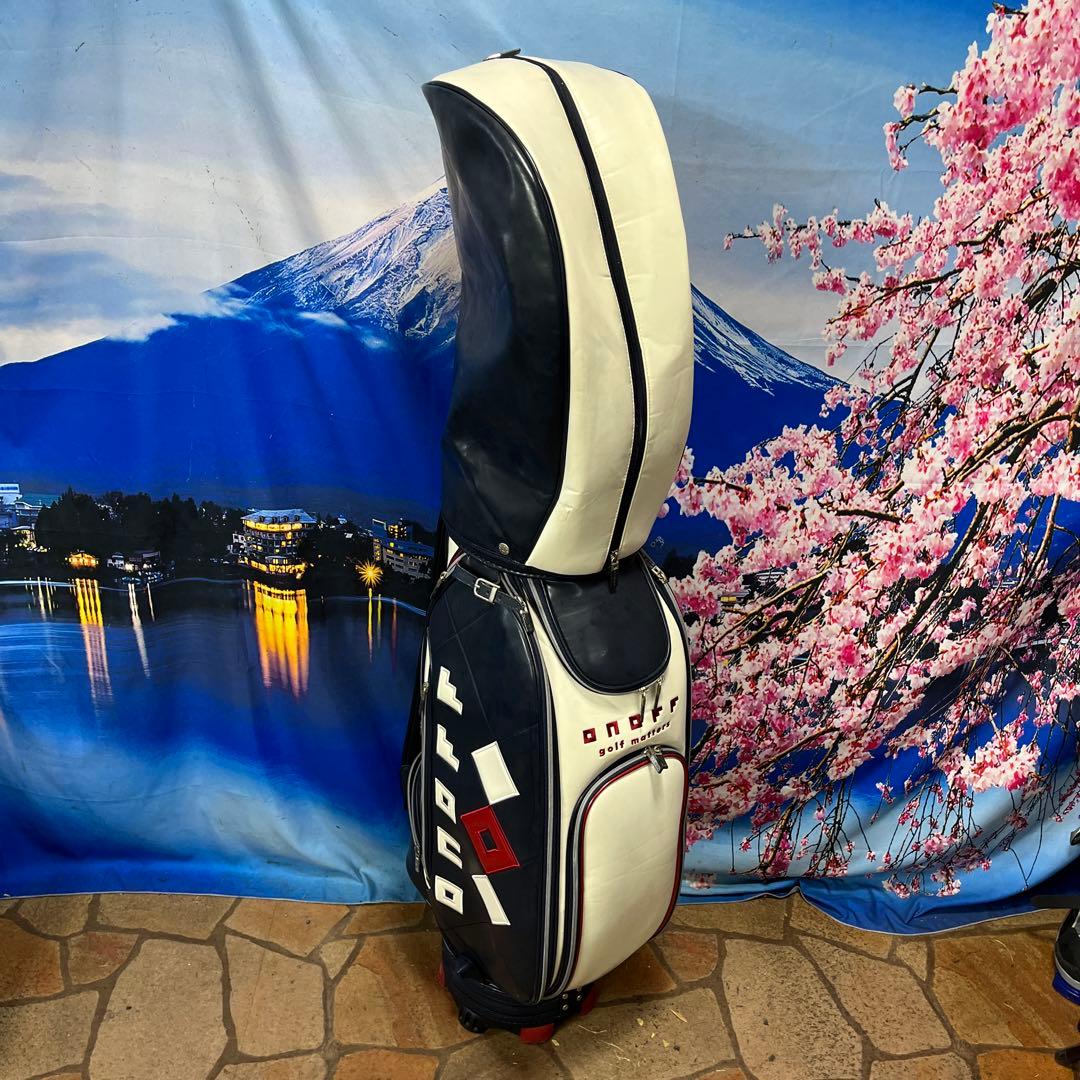 寶BT-1060 onoff ナイロン ネイビーホワイト キャディバッグ