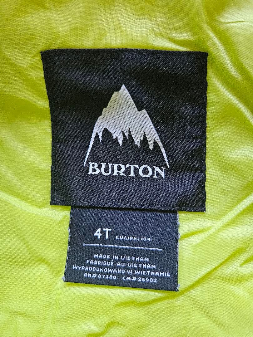 BURTON　子供用　スキー/スノーボードウェア 4T　110cm ミトン付き