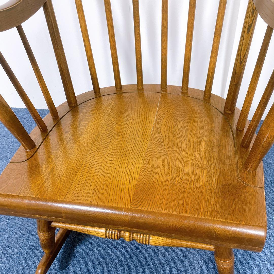 【送料込】飛騨産業 キツツキマーク アンティーク 木製ロッキングチェア②