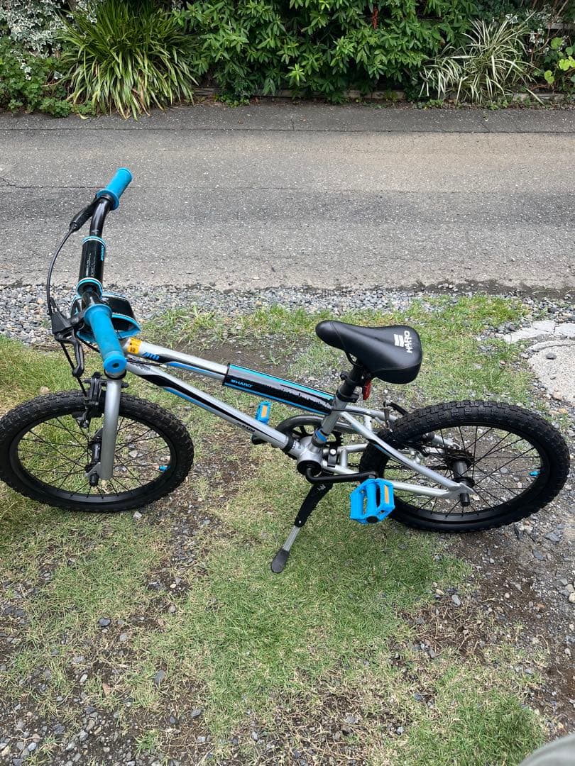 BMXバイク シルバー/ブルー 小径