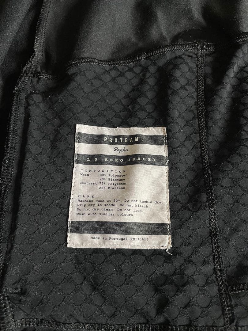 値下げ　Rapha プロチームロングスリーブエアロジャージ　Lサイズ　黒