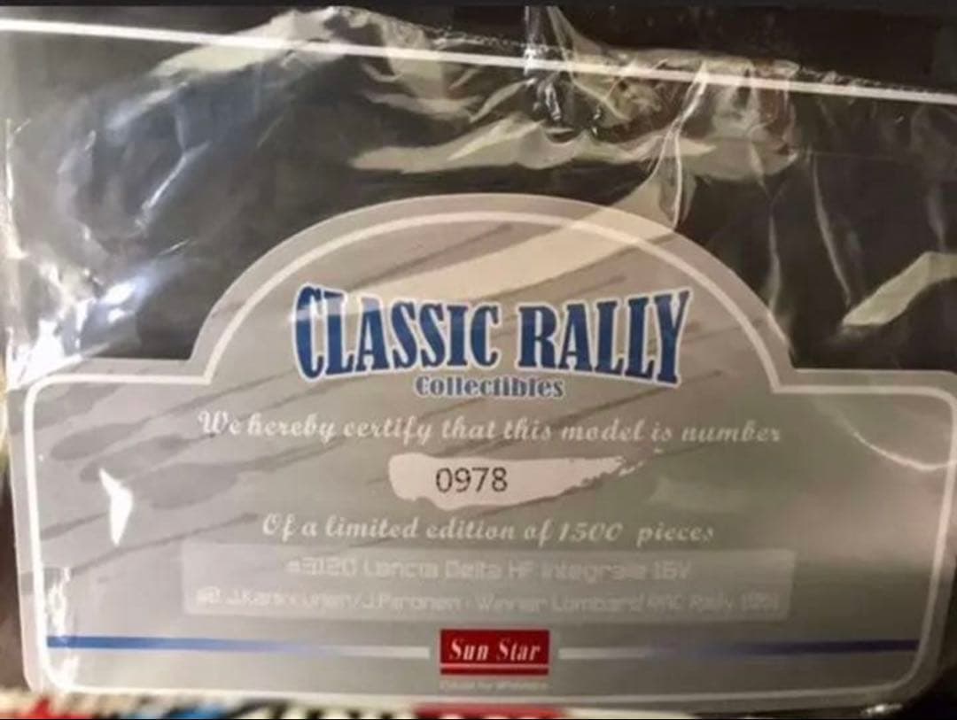 1/18 サンスター ランチアHFインテグラーレ16V 1991 優勝車