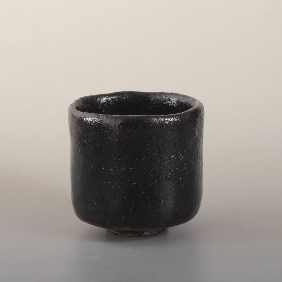 bluesky 黒楽 筒茶碗 茶道具 古道具 アンティーク