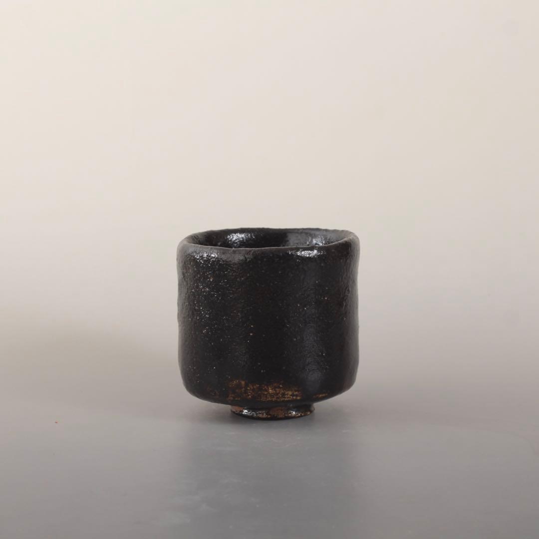 bluesky 黒楽 筒茶碗 茶道具 古道具 アンティーク