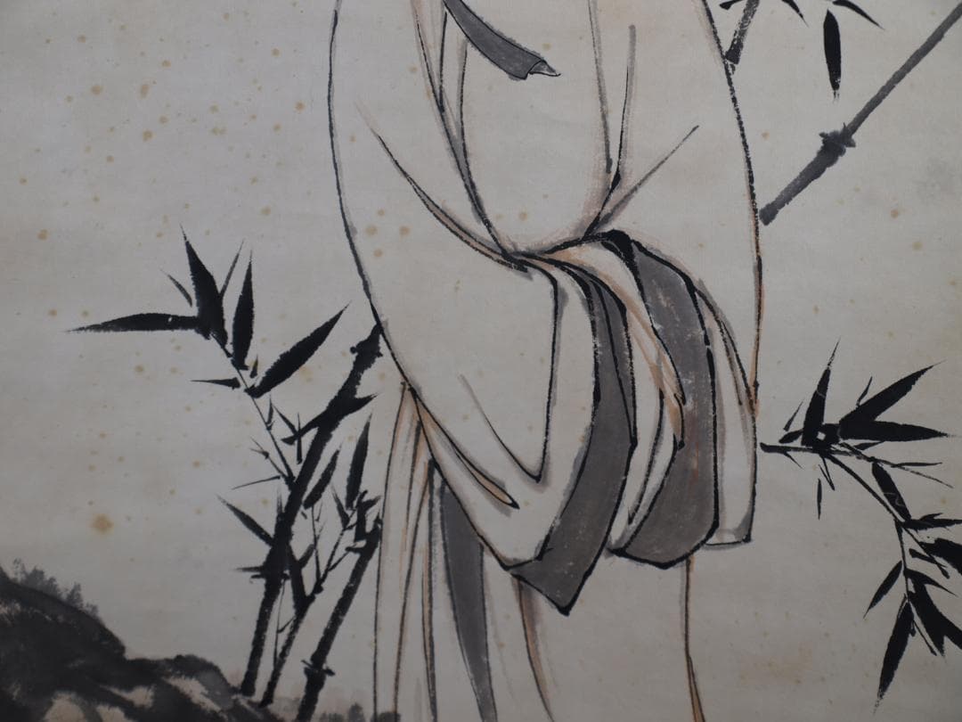 民間仕入れ品　中国近時代张大千の掛軸 人物図　 貴重品 DE447A7-3