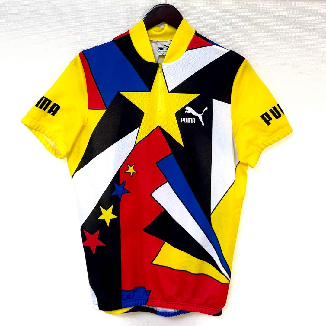 PUMA 80s トライアスロンウェア 半袖 イエロー