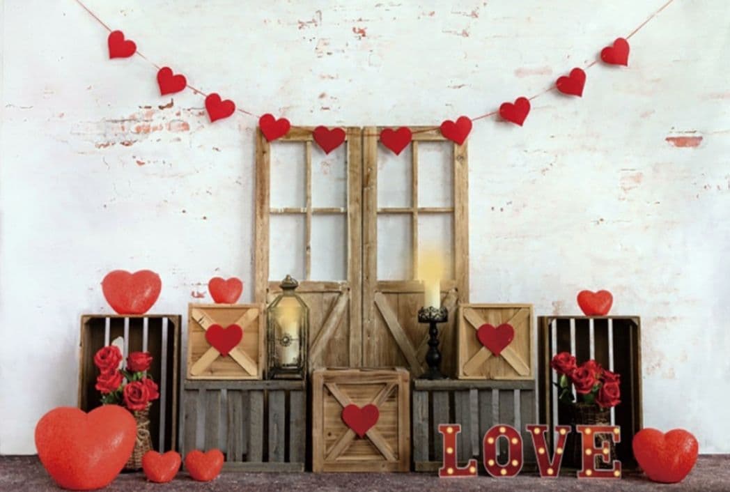 背景布【　ハートI　】サンプル　バレンタイン撮影用♪　トリミングチョーカー販売中