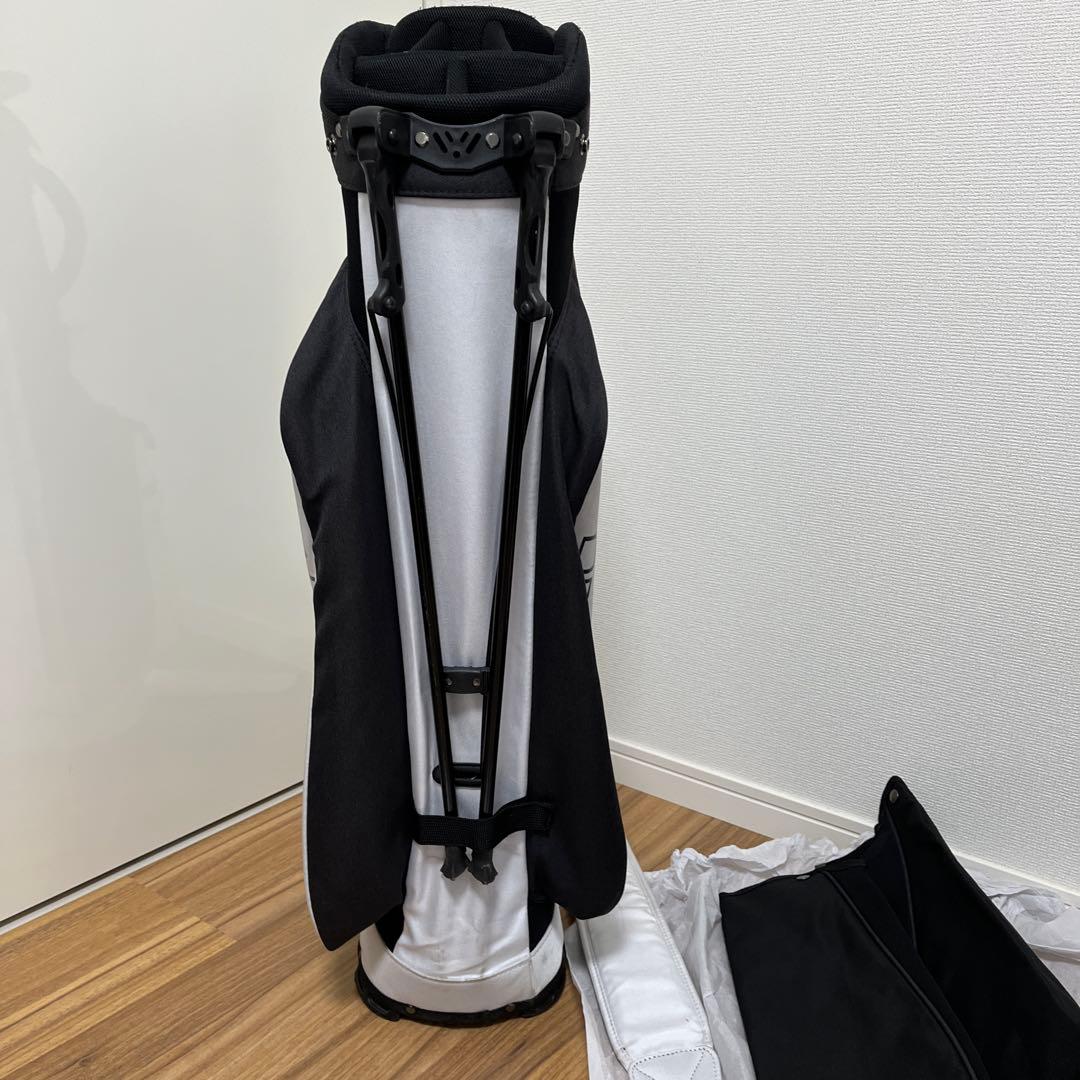 DESCENTE キャディバッグ DQBTJJ03 8.5型 白/黒　スタンド式