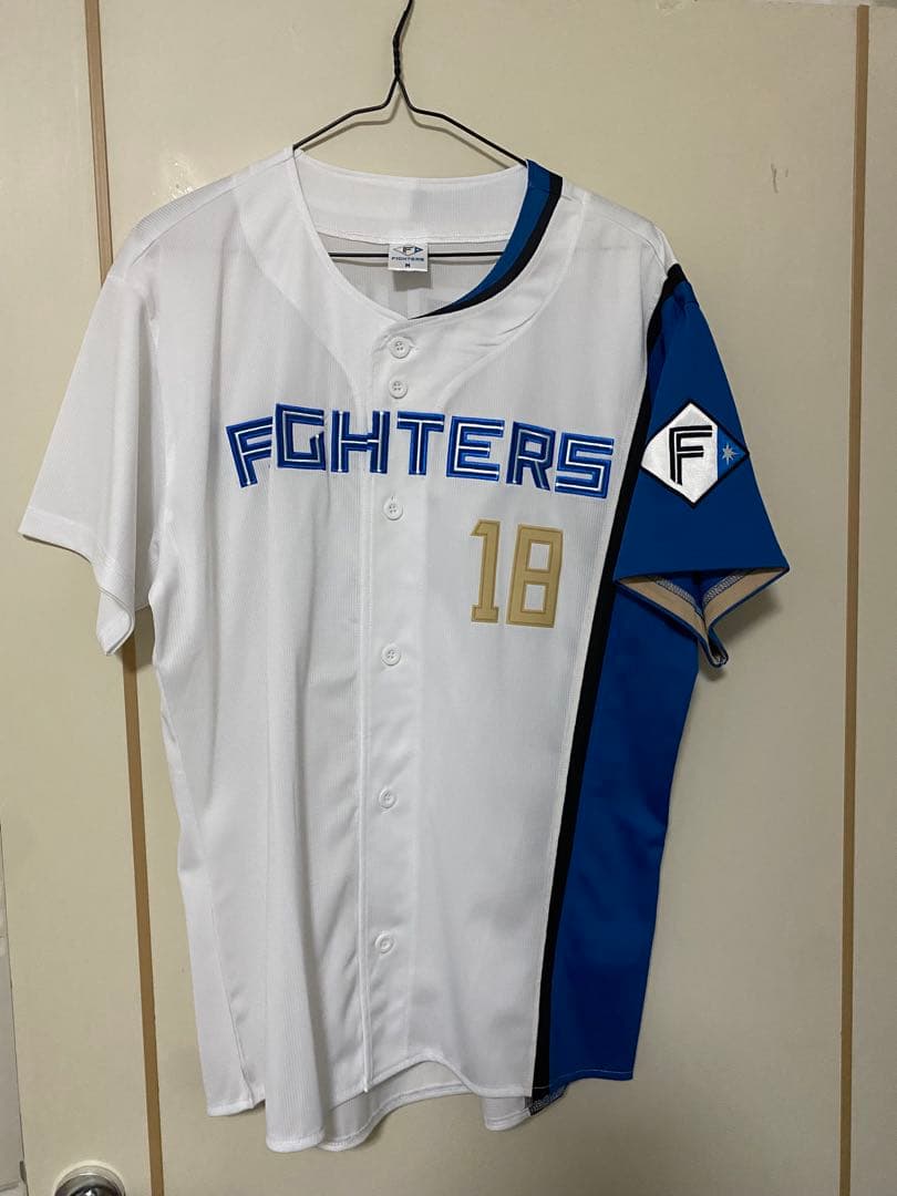 日ハム　吉田輝星　18 ホームユニフォーム サイズM