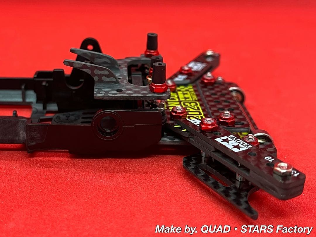 【ミニ四駆・VZ用】1軸リヤアンカー＋リヤスキッド＋モーター押さプレート