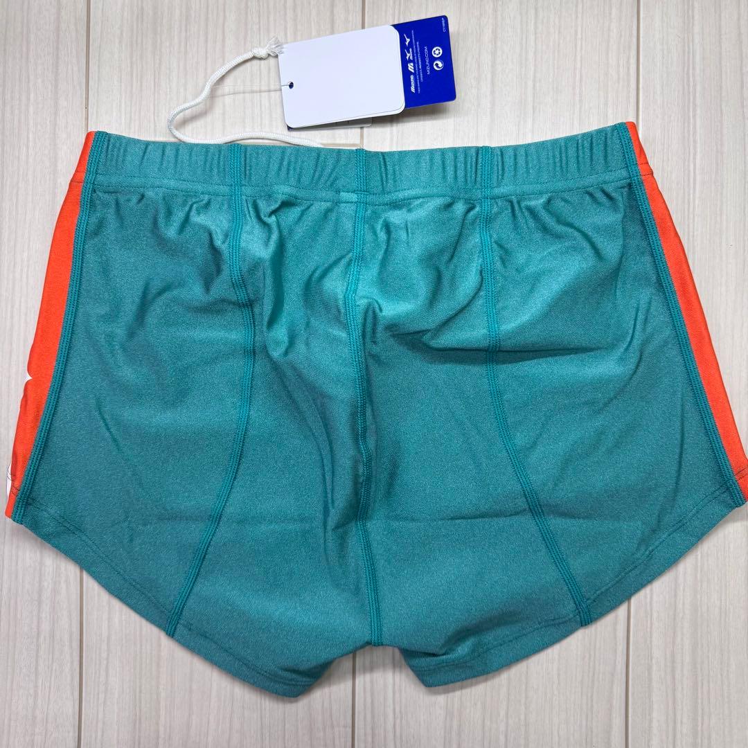 ミズノ　女子陸上レーシングショーツ(スパッツ型)　2XL　Rグリーン×オレンジ