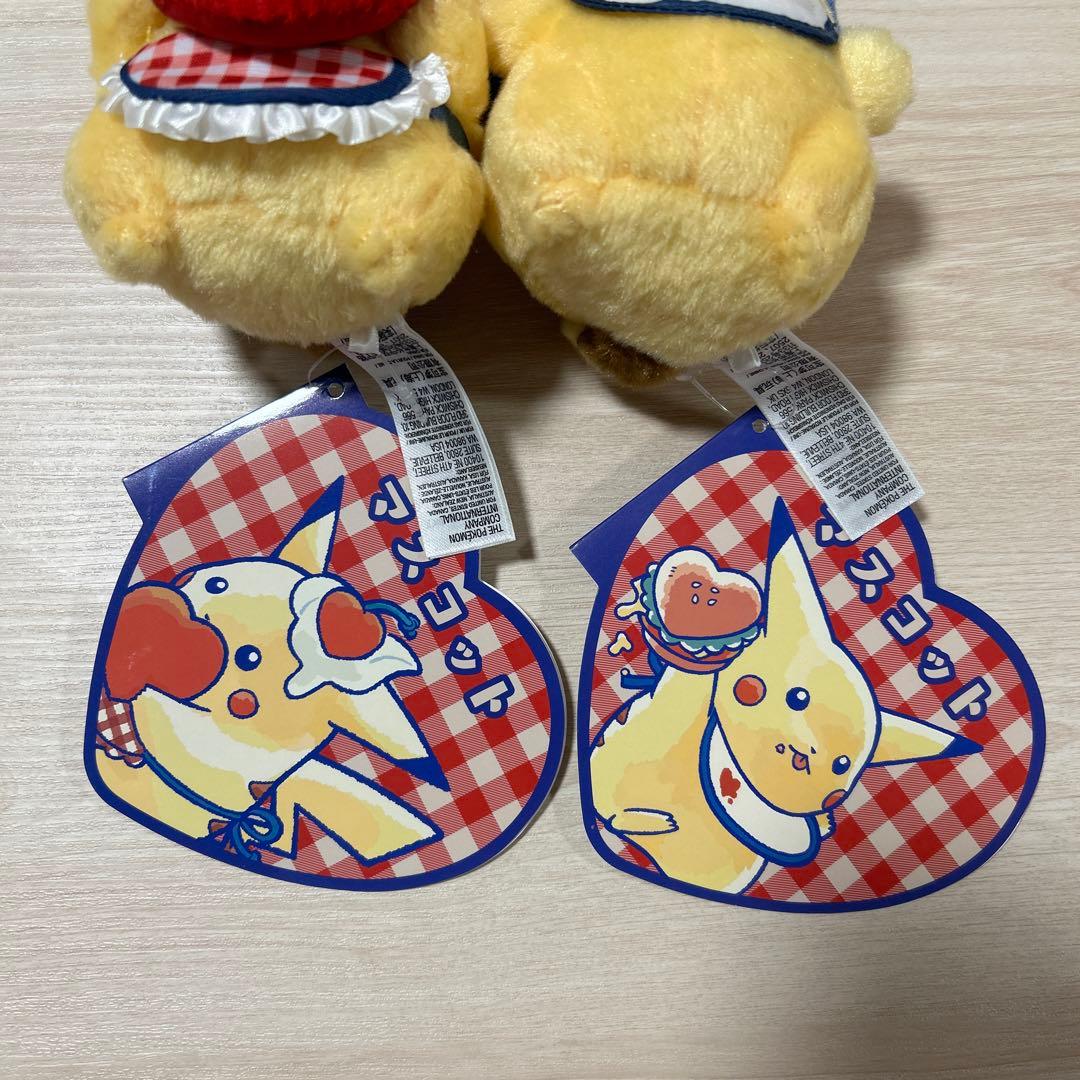PIKACHU DINER ハンバーガー&ハート マスコット　ぬいぐるみ　ポーチ