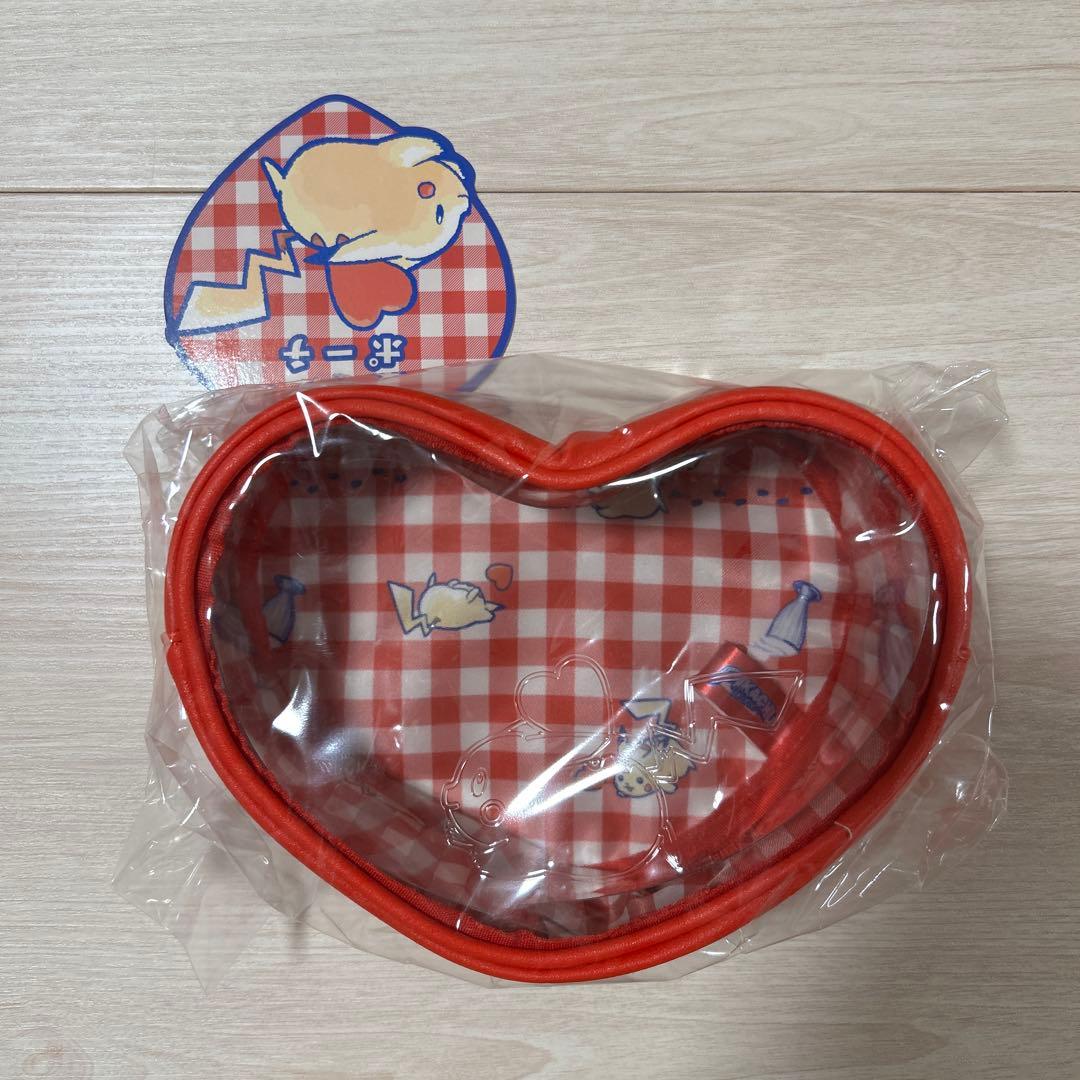 PIKACHU DINER ハンバーガー&ハート マスコット　ぬいぐるみ　ポーチ