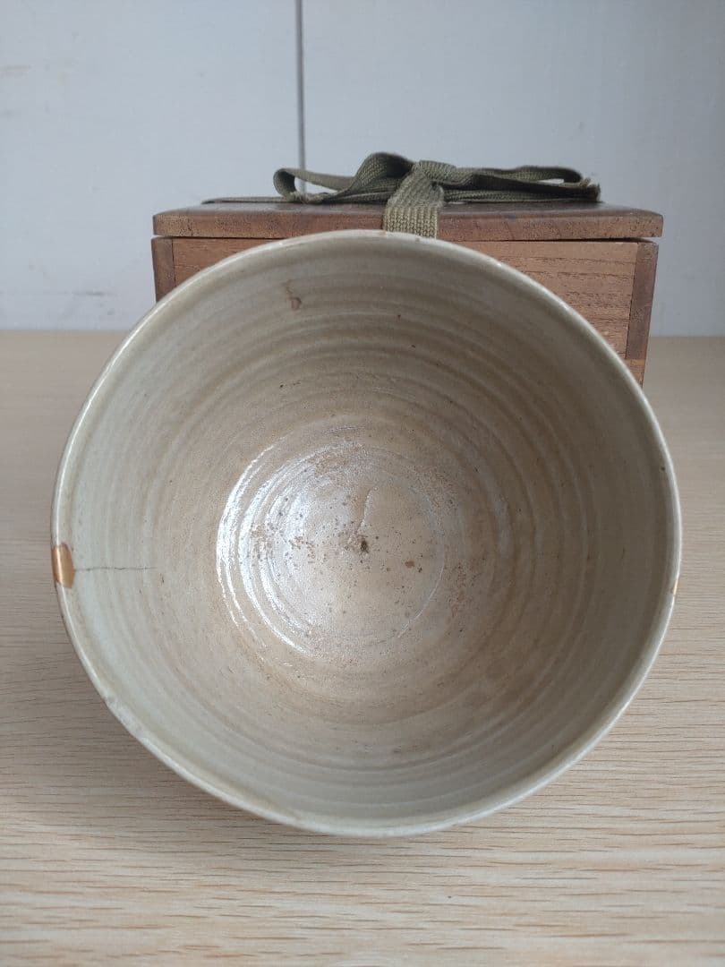 【江戸時代　蔵出し】対州　堅手　大井戸茶碗　唐津　李朝　割高台　青井戸　真熊川