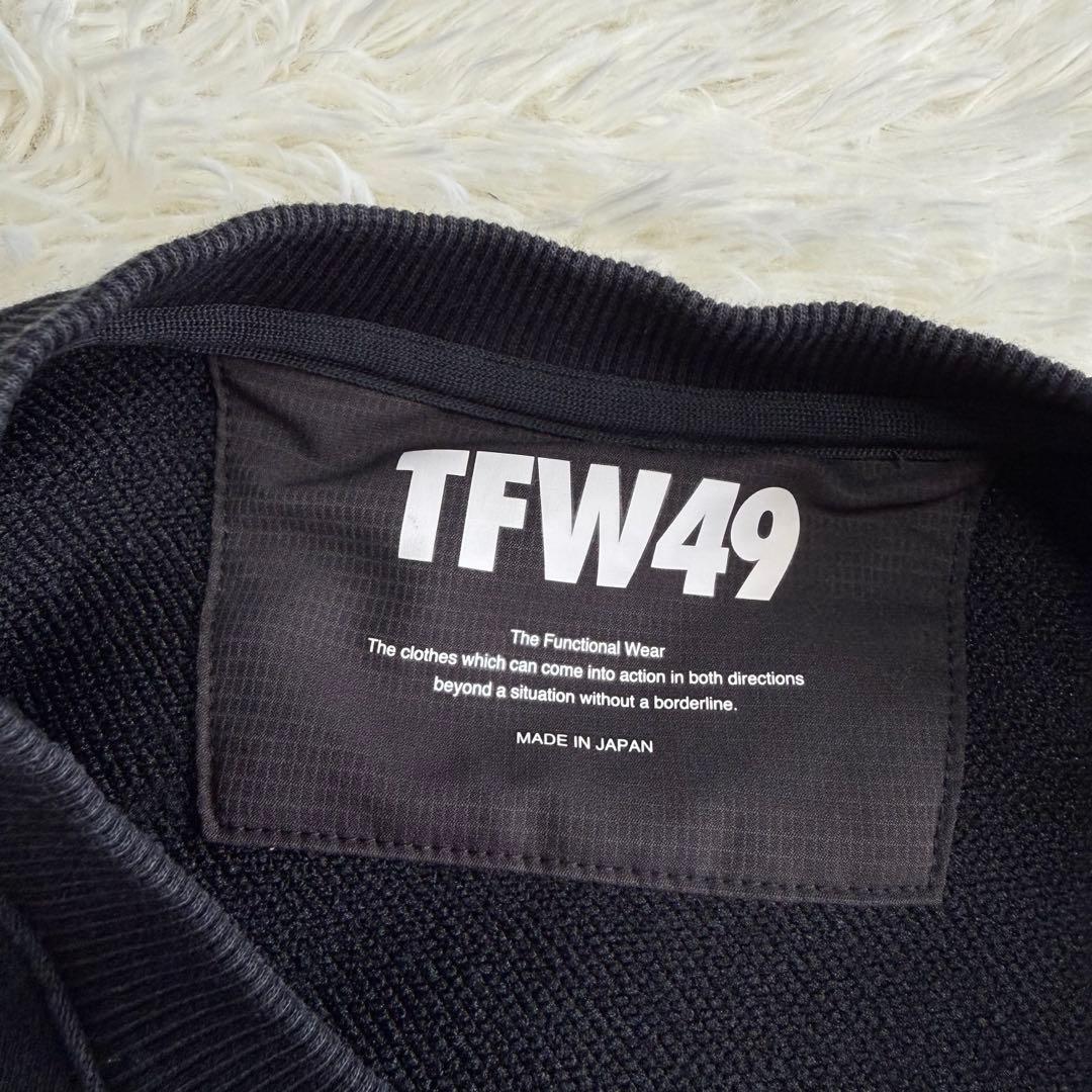 【tfw49】美品 トレーナー ワッペン ブラック 2サイズ メンズ