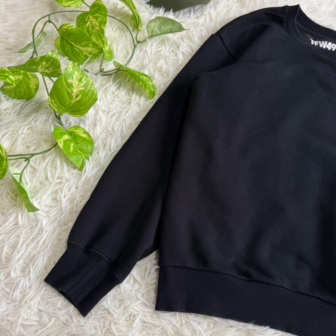 【tfw49】美品 トレーナー ワッペン ブラック 2サイズ メンズ