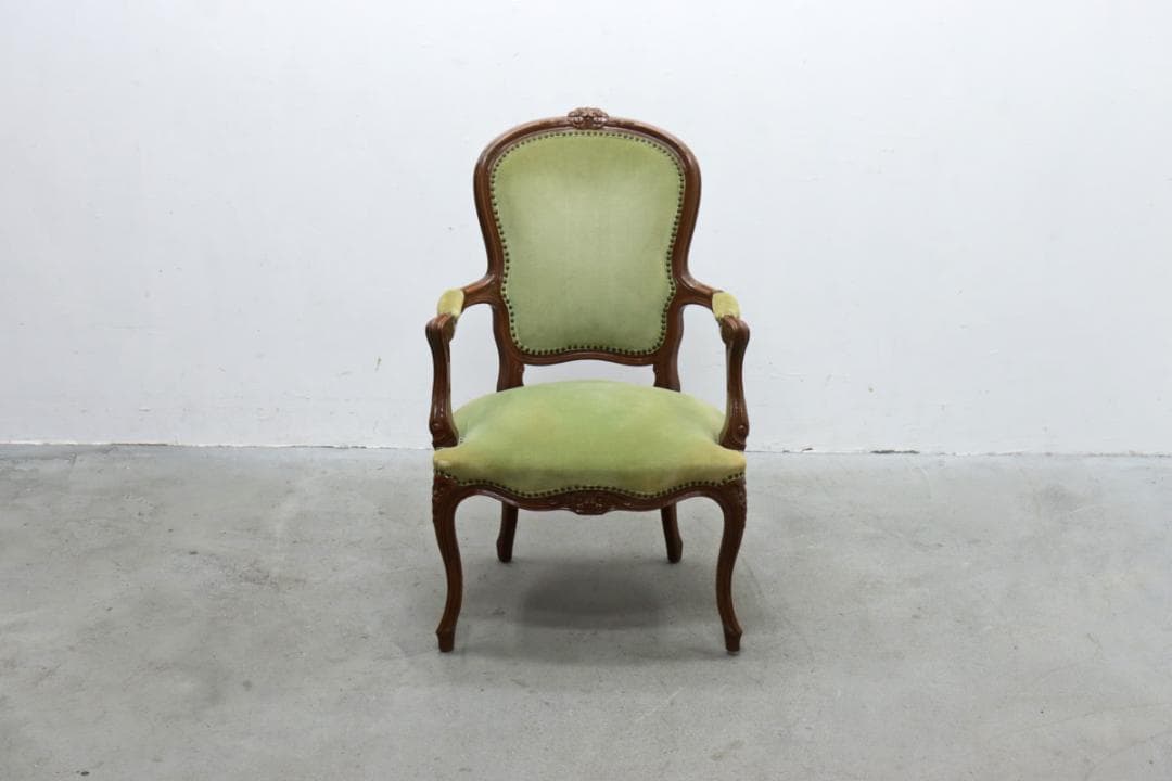 クラシカル ロココ 猫脚 アームチェア ダイニングチェア アンティーク 2