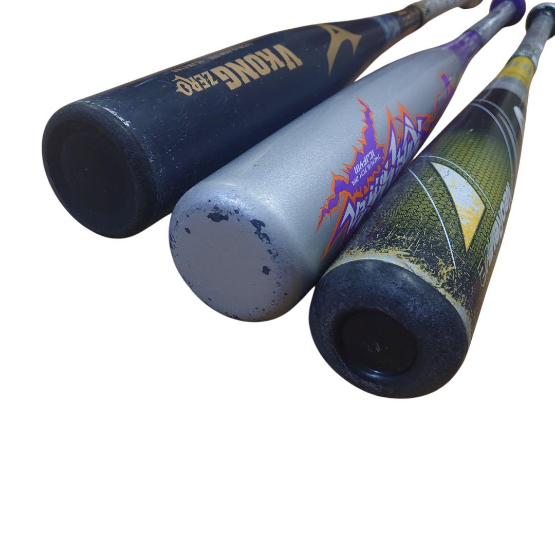 軟式少年 野球バット 3本セット asics mizuno