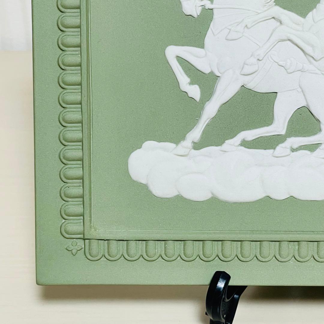  ウェッジウッド ジャスパー グリーン 陶板 プラーク