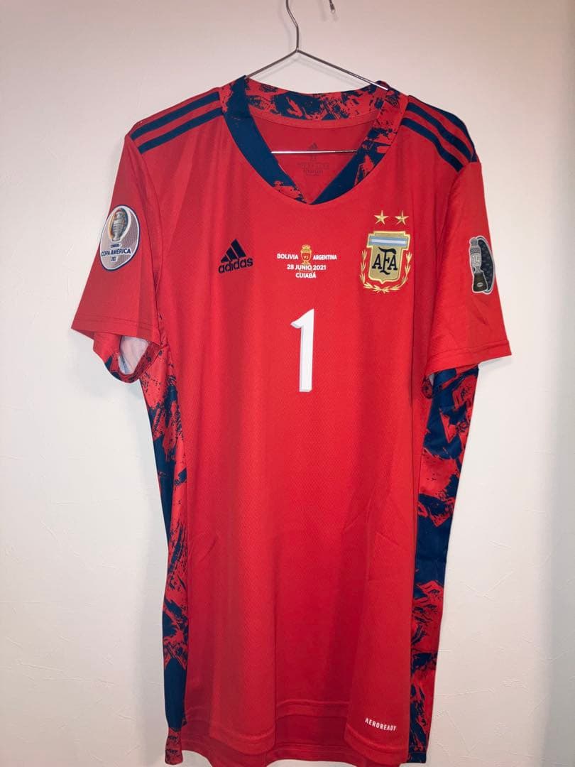 アルゼンチン代表GK支給ユニフォーム#1 アルマーニ選手　メッシ　ディマリア